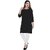 Perfect Fashion Women Solid Polyester Straight Kurta (Black)