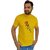 Perfect Fashion Men Printed Round Neck Yellow T-Shirt