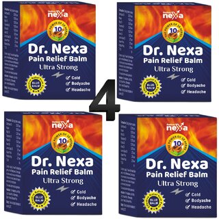                       Dr. Nexa Balm Pain Relief Ultra Strong - Pack of 4 Balm                                              