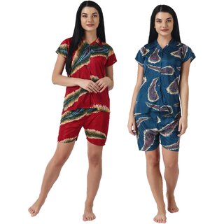                       Kismat Fashion Stylish Top & Short Set Pack Of Two                                              