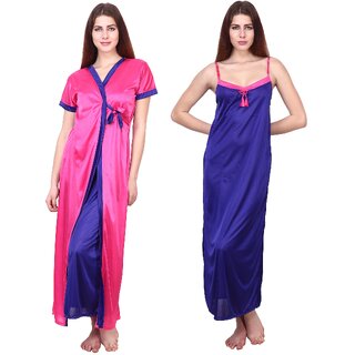                       Kismat Fashion Sexy & Stylish Women Nighty Wth Robe                                              