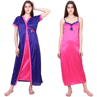                       Kismat Fashion Sexy & Stylish Women Nighty Wth Robe                                              