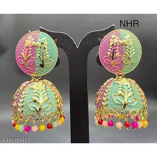 Buy Janki Sales Gold Plated Multicolor Antique Stud Earring Online