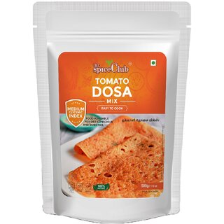 The Spice Club Tomato Dosa with Brown Rice Mix 500g  100 Percent Natural, No Preservatives, Medium GI, Easy to Cook