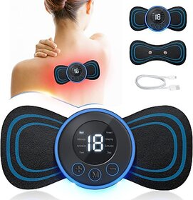 Body Massager,Wireless Portable Neck Massager with 8 Modes and 19 Strength Levels Rechargeable Pain Relief EMS Massager