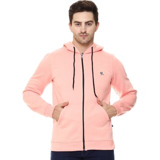                       Roarers Mens Long Sleeve Pink Hooded Sweatshirt                                              