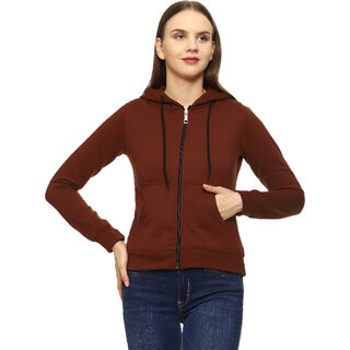                      Roarers Womens Brown Fleece Sweatshirt                                              