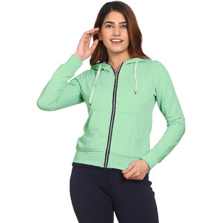                       Roarers Womens Light Green Fleece Sweatshirt                                              