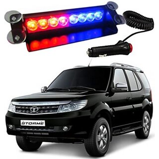                       8 LED Car Flashing Lights for - Strom Interior Light Car LED for Tata (12 V, 35 W)  (Safari Storme, Pack of 1)                                              