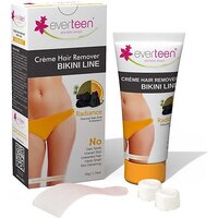 Everteen Radiance Bikini Line Hair Remover Creme With Charcoal, Kojic Acid And Vitamin C - 1 Pack (50G) Cream (50 G)