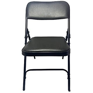                       Grandwill Retro Folding Chair for Home/Study Chair and Restaurant Chair (Metal, Black)                                              