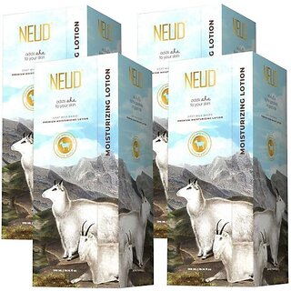                       Neud Goat Milk Premium Moisturizing Lotion For Men & Women - 4 Packs (300Ml Each) (1.2 L)                                              