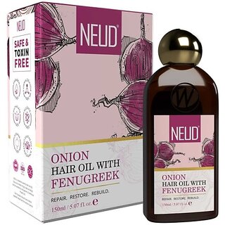                       Neud Premium Onion Hair Oil With Fenugreek For Men & Women 1 Pack (150Ml) Hair Oil (150 Ml)                                              