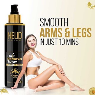                       Neud Hair Remover Spray With Lemon Oil, Jojoba And Neem For Men & Women 1 Pack Spray (100 Ml)                                              