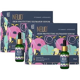                       Neud Skin Protecting Silymarin Serum With Witch Hazel, Provitamin B5 And Aquaxyl - 2 Packs (30Ml Each) (60 Ml)                                              
