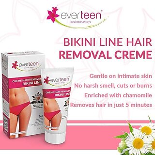                       Everteen Bikini Hair Remover Creme Pack Of 2 Cream (100 G, Set Of 2)                                              