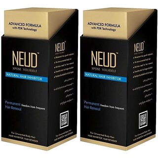                       Neud Natural Hair Inhibitor Permanent Hair Removal Cream Cream (160 G, Set Of 2)                                              