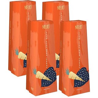                       Neud Carrot Seed Premium For Men & Women - 4 Packs (300Ml Each) Face Wash (1200 Ml)                                              
