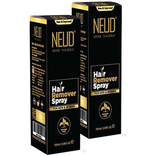                       Neud Hair Remover Spray For Men And Women 2 Packs (100Ml Each) Spray (200 Ml, Set Of 2)                                              
