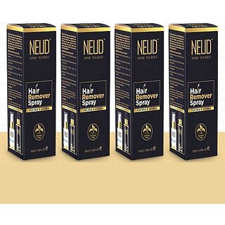                       Neud Hair Remover Spray For Men And Women 4 Packs (100Ml Each) Spray (400 Ml, Set Of 4)                                              