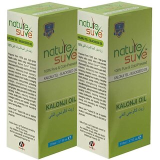                       Nature Sure Kalonji (Blackseed) Oil Cold Pressed - 2 Packs (110Ml Each) (220 Ml)                                              