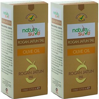                       Nature Sure Rogan Jaitun Oil - ( Olive Oil) 220Ml ( 2 Packs Of 110 Ml Each Of Pure Rogan Jaitun Oil) (200 Ml)                                              