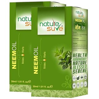                       Nature Sure Neem Oil For Moles & Warts In Men & Women - 2 Packs (30Ml Each) (60 Ml)                                              