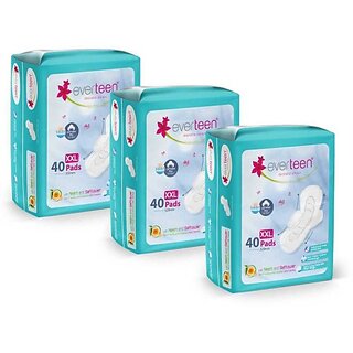                       Everteen Xxl Cottony-Dry Sanitary Pads Sanitary Pad (Pack Of 120)                                              