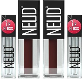 Neud Matte Liquid Lipstick Espresso Twist With Lip Gloss - 2 Packs (Espresso Twist, 6 Ml)