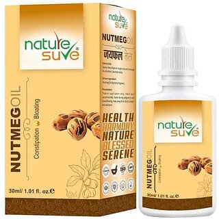                       Nature Sure Nutmeg Jaiphal Oil For Bloating & Constipation In Men & Women - 1 Pack (30Ml) (30 Ml)                                              