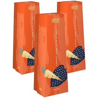                       Neud Carrot Seed Premium Shampoo For Men & Women - 3 Packs (300Ml Each) (900 Ml)                                              