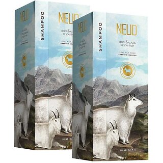                       Neud Goat Milk Premium Shampoo For Men & Women - 2 Packs (300Ml Each) (600 Ml)                                              