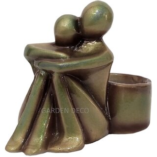                       GARDEN DECO Ceramic Love Couple Pot for Home Decoration (1 PC)                                              