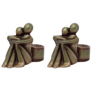                       GARDEN DECO Ceramic Love Couple Pot for Home Decoration (2 PCs)                                              