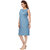 TAT2 FASHIONS womens comfortable  blue colour viscose blended fabric boatneck sleeveless calf length midi dress-8014