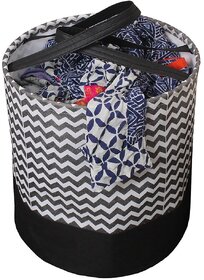 Zebics Laundry organizer Round 2 Pieces Combo Basket trolley bag Large Storage clothes Waterproof foldable box