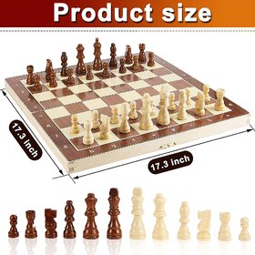 Avira Premium Handicrafts  Folding Wooden Handmade Chess Board Set with Non Magnetic Pieces Travel Set 12
