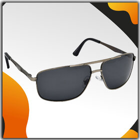 Hrinkar Wrap-around UV Protected Black Sunglasses For Unisex