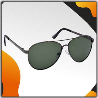                       Hrinkar Aviator UV Protected Green Sunglasses For Unisex                                              