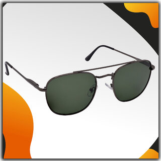                      Hrinkar Round UV Protected Green Sunglasses For Unisex                                              