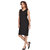 TAT2 FASHIONS womens black colour viscose blend fabric V neck sleeveless casualwear calf length midi dress- M8008Black