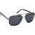 Hrinkar Square UV Protected Black Sunglasses For Unisex