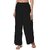 SK Women's and Girls Black  Premium Regular Fit Rayon Palazzo Pant Free Size Up to 4XL