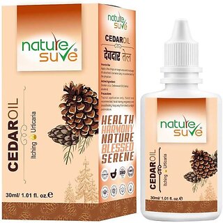                       Nature Sure Cedar Oil Deodar Oil For Itching And Urticaria In Men  Women - 1 Pack (30Ml)                                              