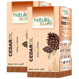                       Nature Sure Cedar Oil Deodar Oil For Itching And Urticaria - 2 Packs (30Ml Each) (Pack Of 2)                                              