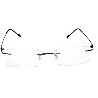                       Redex Rimless Rectangle Frame For Men and Women (50 mm)                                              