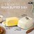 Dudki Stainless Steel Butter Dish Storage Box Organizer With Ceramic Knob Design (500 Gram) (Ivory Colour)