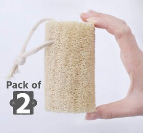 SS520 Natural Loofah Sponge Body Scrubber Organic pack of 2