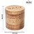 Dudki Wooden Salt Box With Magnetic Lid  Wooden Spoon Round Salt Container Bowl Pot Jar Salt Box  Mango Wood For Dinning Table Kitchen Home Seasonings