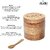 Dudki Wooden Salt Box With Magnetic Lid  Wooden Spoon Round Salt Container Bowl Pot Jar Salt Box  Mango Wood For Dinning Table Kitchen Home Seasonings
